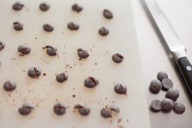 cut chocolate chips