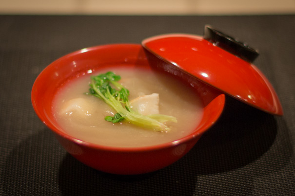 mom toshiko's kitchen kaiseki turnip potage lacquer bowl